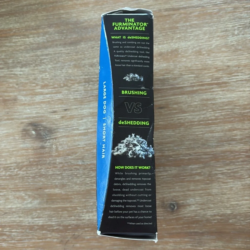 New In Box FURminator Undercoat deSHEDDING Tool For Large Dogs >50 lb